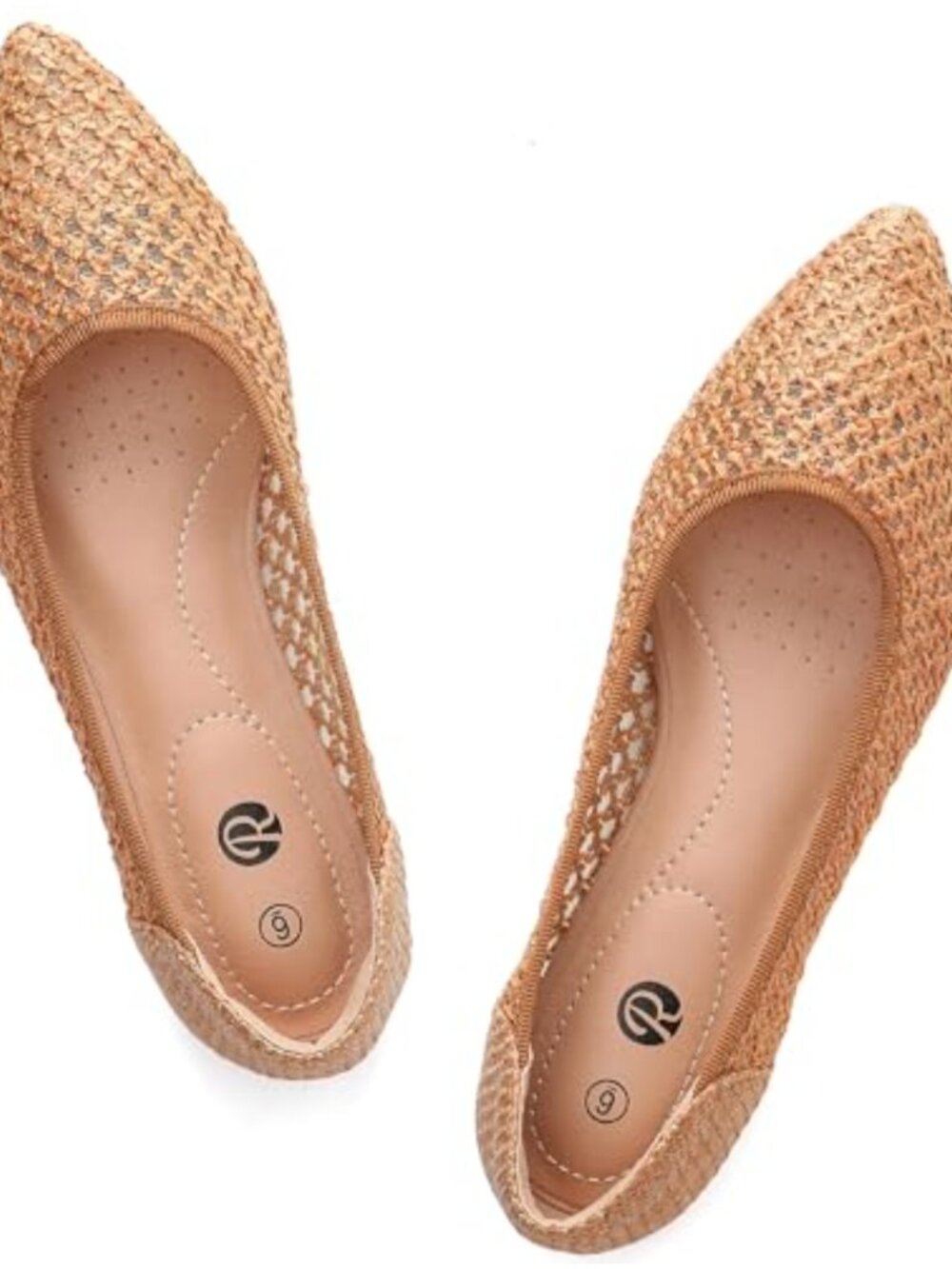 Women's Pointed Toe Ballet Flats Breathable Mesh Slip-On Comfort Shoes